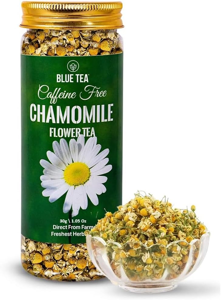 BLUE TEA Chamomile Flower Tea - Caffeine Free Herbal Tea - Image 1